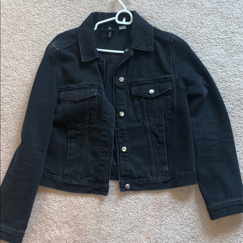 Black denim jean jacket